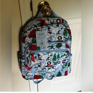 Vera Bradley Snoopy Ski Slope Backpack - Blue and Red